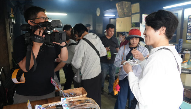地元ケーブルテレビ局のZTVが取材